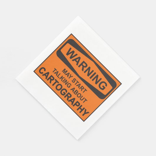 Serviette En Papier Avertissement Peut Commencer À Parler De Cartograp (Coin)