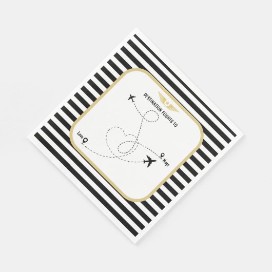 Serviette En Papier Aviation de destination pilote (Coin)