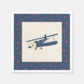 Serviette En Papier Avion Anniversaire Napkin - Garçon (Devant)