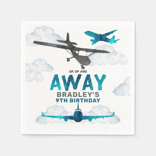 Serviette En Papier Avion Aviation Tout âge Anniversaire Partie (Devant)