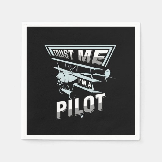 Serviette En Papier Avion Avion Mécanicien Avion Pilote (Devant)