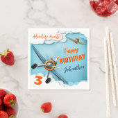 Serviette En Papier Avion Avion Pilote Garçon Anniversaire (En situation)