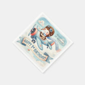 Serviette En Papier Avion Boy 1er anniversaire (Coin)