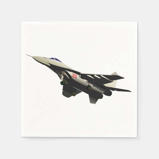 Serviette En Papier Avion de combat supersonique Avion militaire (Devant)