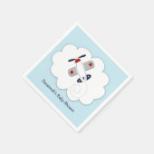 Serviette En Papier Avion Little Aviator Custom Party Napkin (Coin)