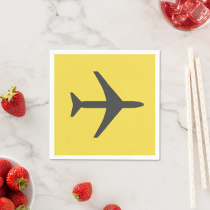 Serviette En Papier Avion minimaliste Avion Vol