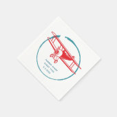 Serviette En Papier Avion personnalisé (Coin)