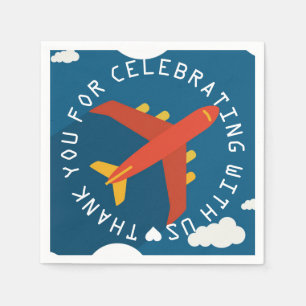 Serviette En Papier Avion Personnalisé Boy Pilot's Party Shower