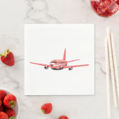 Serviette En Papier Avion rose (En situation)