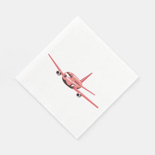 Serviette En Papier Avion rose (Coin)