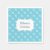 Serviette En Papier Avion Silhouette Motif fête d'anniversaire (Devant)