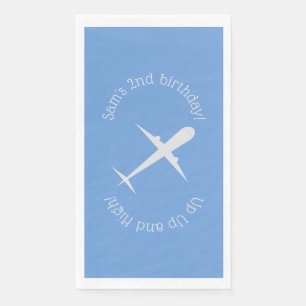 Serviette En Papier Avion sur bleu Personnalisé