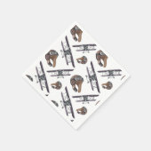 Serviette En Papier Avion Vintage  (Coin)