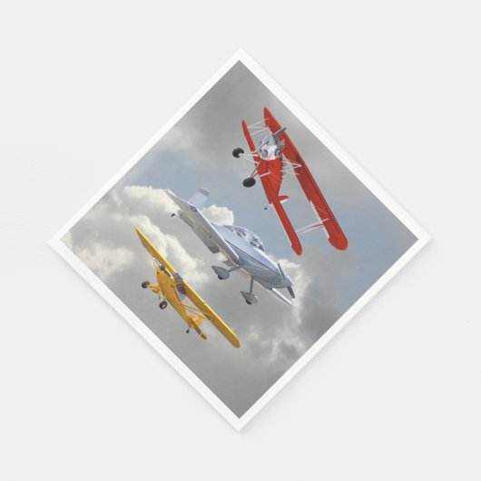 SERVIETTE EN PAPIER AVIONS (Coin)