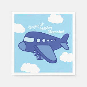 Serviette En Papier Avions et Jets mignons 1ère fête d'anniversaire