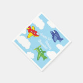 Serviette En Papier Avions et Jets mignons 1ère fête d'anniversaire (Coin)