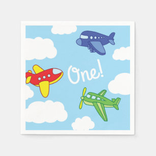 Serviette En Papier Avions et Jets mignons 1ère fête d'anniversaire