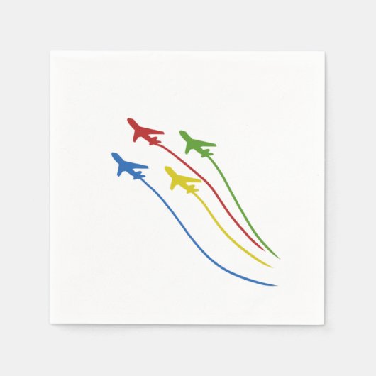 Serviette En Papier Avions volants Drôle Aéronef pilote d'avion (Devant)