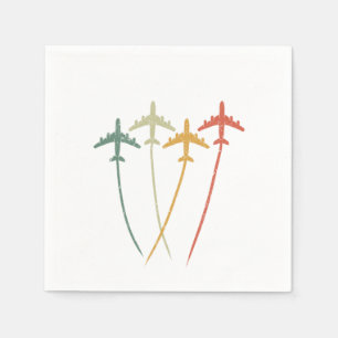 Serviette En Papier Avions volants Vintages rétro Avions Aéronautique