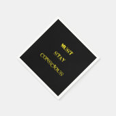 Serviette En Papier Avis drôle de "Devez rester conscient" (Coin)