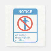 Serviette En Papier Avis Tous Les Visiteurs (Devant)