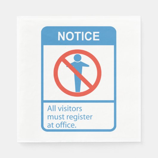 Serviette En Papier Avis Tous Les Visiteurs (Devant)