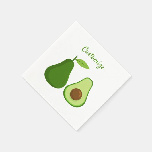 Serviette En Papier Avocado Lover Design Thunder_Cove (Coin)