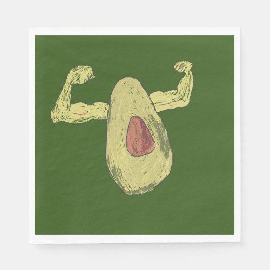 Serviette En Papier Avocado musclé (Devant)