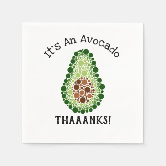 Serviette En Papier Avocat en points (Devant)