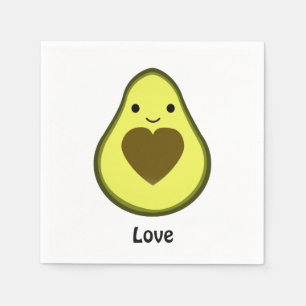Serviette En Papier Avocat mignon d'amour d'avocat avec un puits de