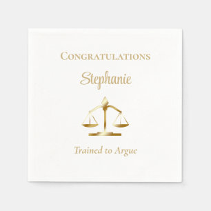 Serviette En Papier Avocat Scales juridiques du procureur formé à Ar