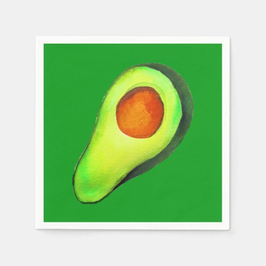 Serviette En Papier Avocat vert addict art mignon (Devant)