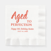Serviette En Papier Avoir atteint la perfection 50e Anniversaire servi (Devant)