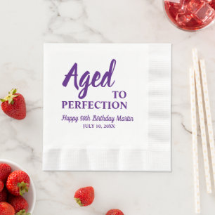 Serviette En Papier Avoir atteint la perfection 50e Anniversaire servi