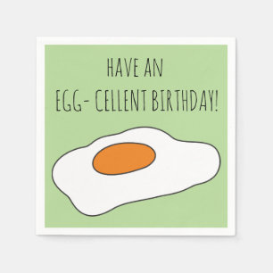 Serviette En Papier Avoir un anniversaire d'OEUFS-CELLENTS ! Serviette