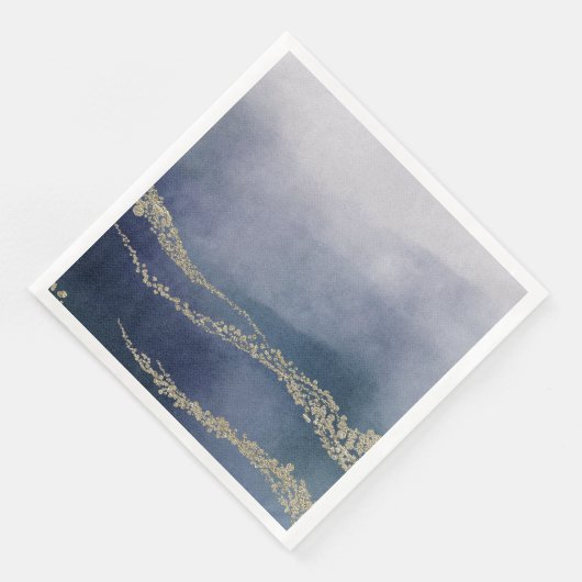 Serviette En Papier Awash Elegant Aquarelle dans le Mariage Surf (Coin)