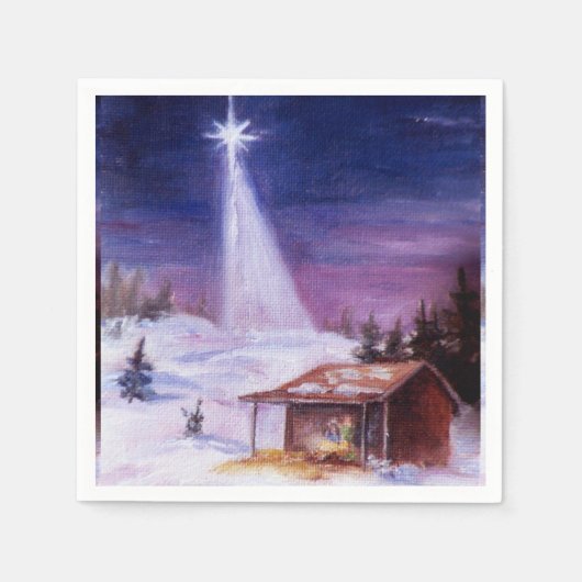 Serviette En Papier Away in a Manger (Devant)