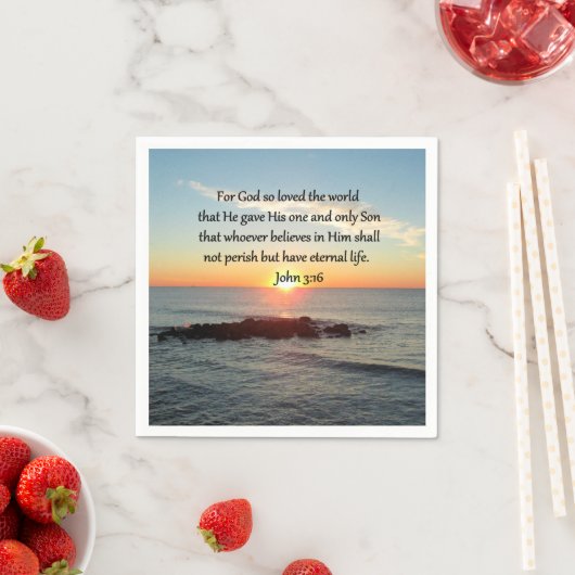 SERVIETTE EN PAPIER AWE-INSPIRING JOHN 3:16 SCELER (En situation)