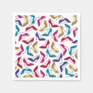 Serviette En Papier Awesome moderne aquarelle ceinture talon haute cha