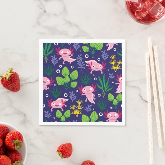 Serviette En Papier Axolotl (En situation)