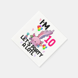 Serviette En Papier Axolotl Faisons la fête à la salamandre amphibie