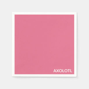 Serviette En Papier Axolotl nom couleur rose