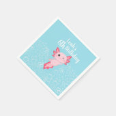 Serviette En Papier Axolotl rose et bleu Anniversaire PaPaper Napkin (Coin)