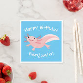 Serviette En Papier axolotl rose pâle (En situation)
