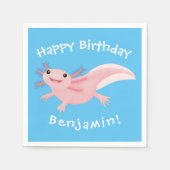 Serviette En Papier axolotl rose pâle (Devant)