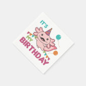 Serviette En Papier Axolotl veut c'est mon anniversaire mignon Axolotl (Coin)