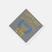 Serviette En Papier Ayons de la lumière Hanoukka Chemise Juif Menorah  (Coin)