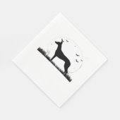 Serviette En Papier Azawakh Chien - Halloween Lune Silhouette Classiqu (Coin)