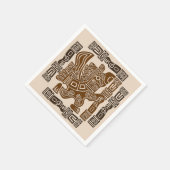 Serviette En Papier Aztec Eagle Guerrier Tribal Art antique (Coin)