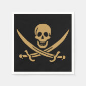 Serviette En Papier Aztec Gold Crâne et cutlass Pirate Calico Jack (Devant)